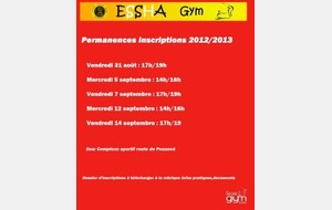 Permanences inscriptions 2012/2013