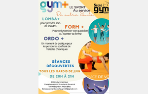 Nouveauté GYM+-Essai gratuit sur juin