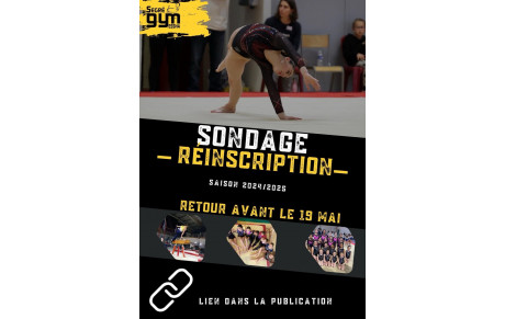 Sondage réinscriptions 2024/2025